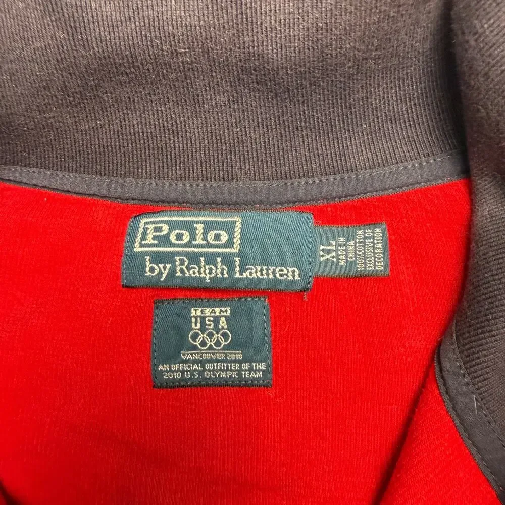 Polo by Ralph Lauren Quarter-Zip USA Olympic 2010 Sweater XL